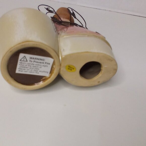 Ceramic Angel Tealight Candle Holder Glazed 6" Tall - Picture 11 of 12